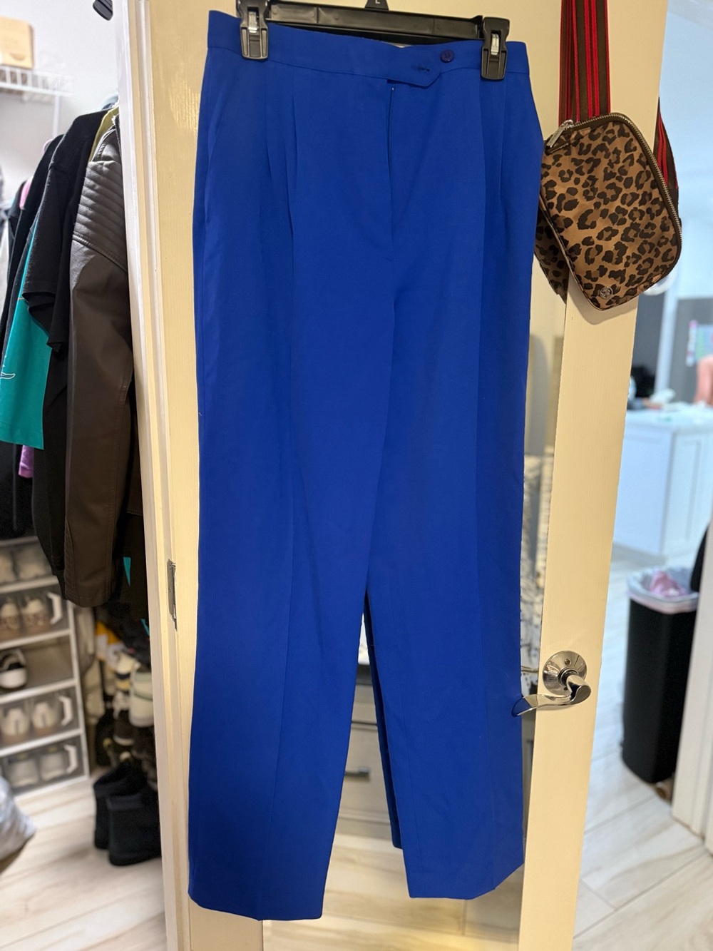 Nordstrom Royal Blue High-Waist Pleated Trousers by Alex